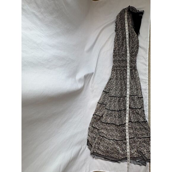 Liz Jordan Midi Dress Size 18 Tiered Animal Print Leopard Cheetah 90s Romantic - Picture 10 of 10